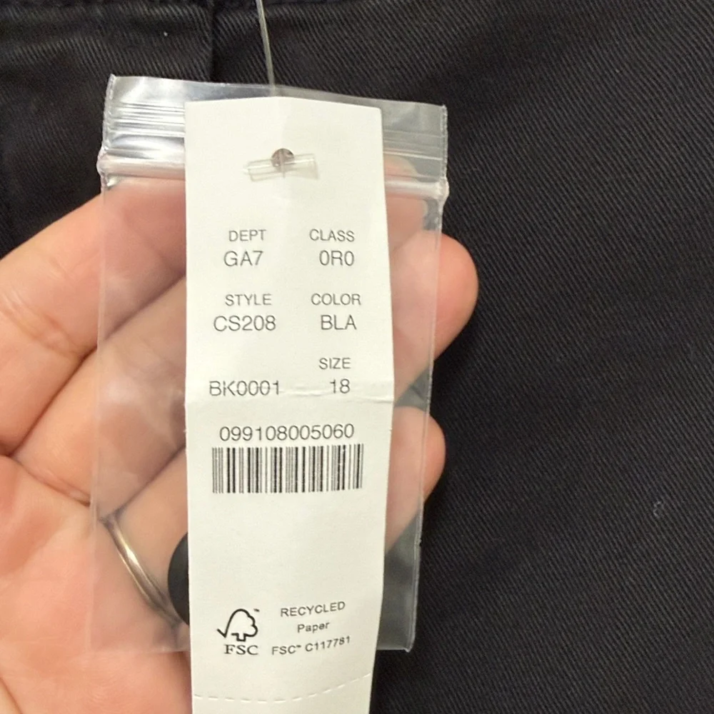 NWT J.Crew Patch-Pocket Slim Chino Pant in Black